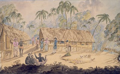 Città di Acheen, Costa Nord-Ovest di Sumatra, 1829 da William Alexander Willis